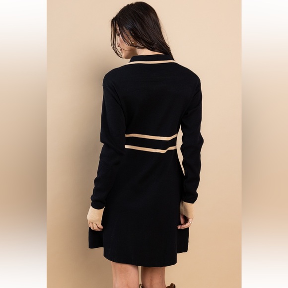 05 Basic Collared Sweater Dress - Picture 7 of 7